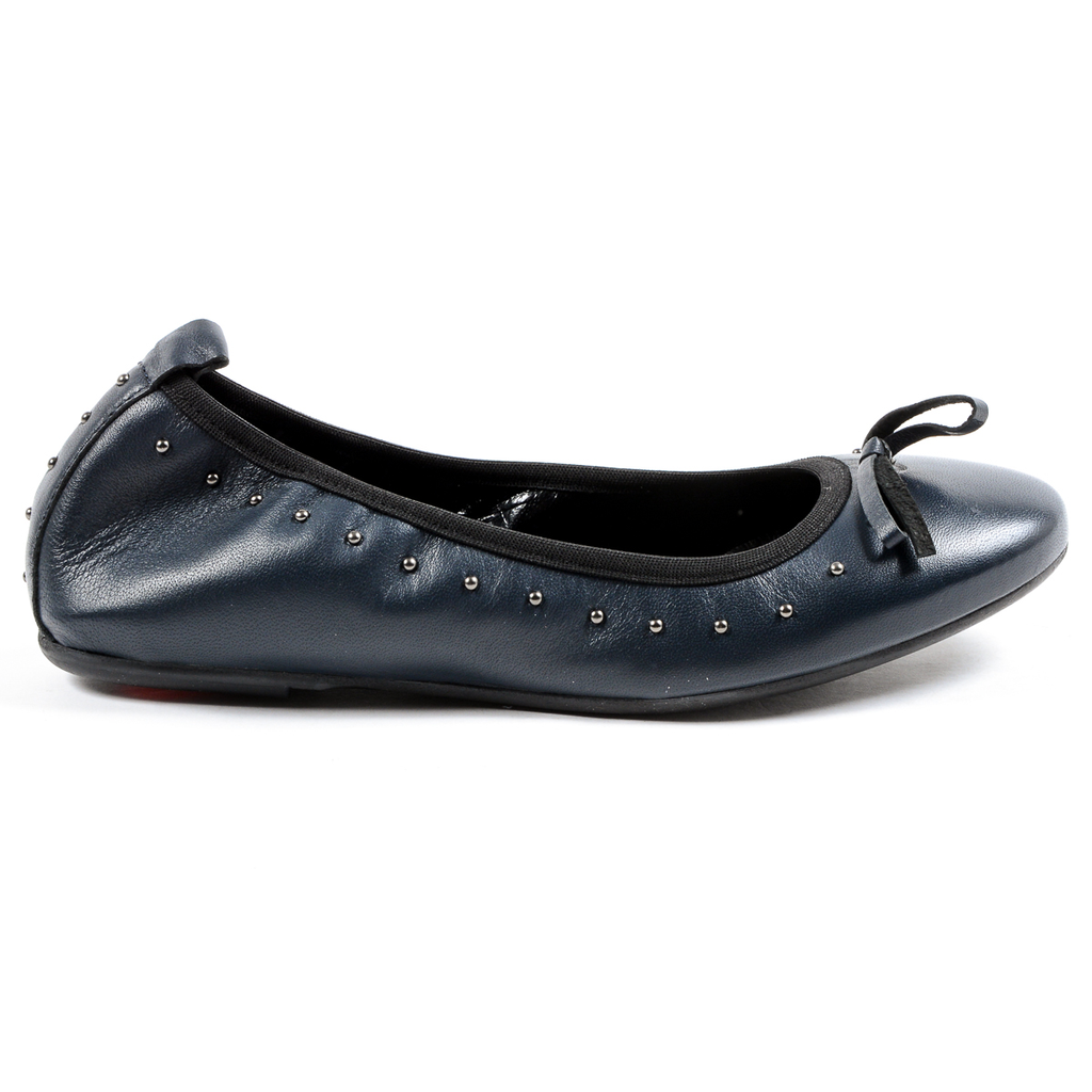 Andrew Charles Womens Soft Ballerina Dark Blue ALICIA