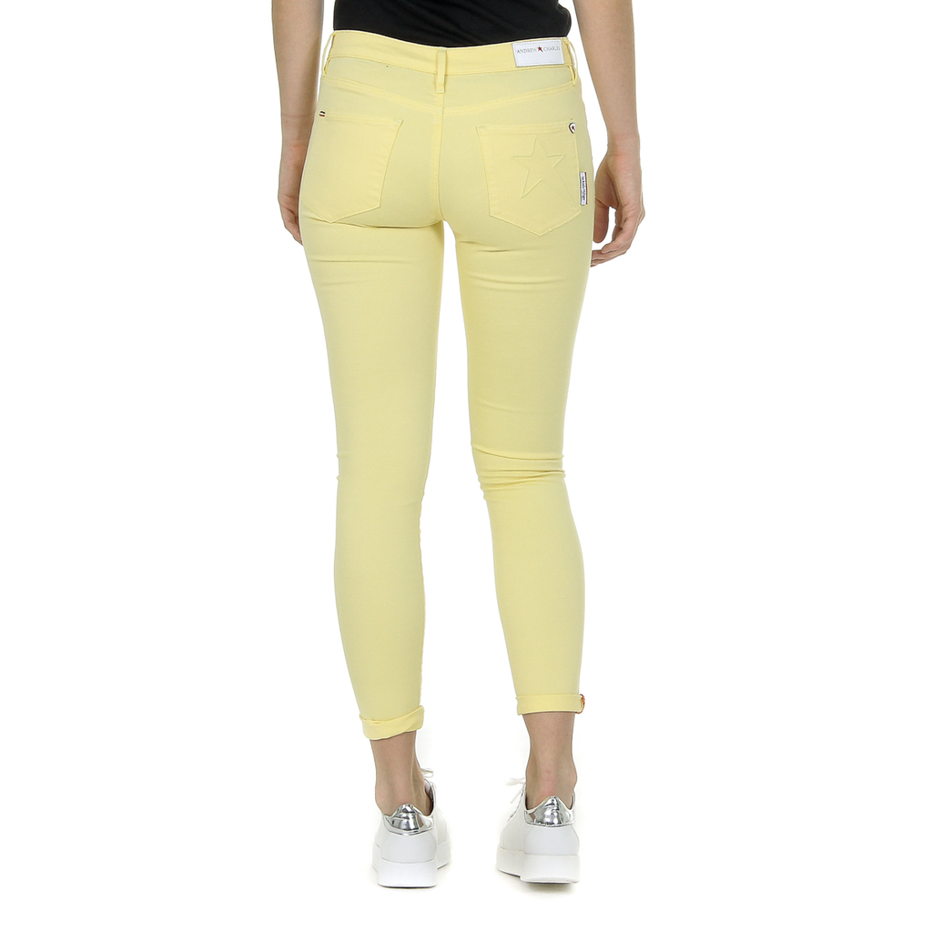 Pantalones Andrew Charles para mujer amarillos CLAIRE