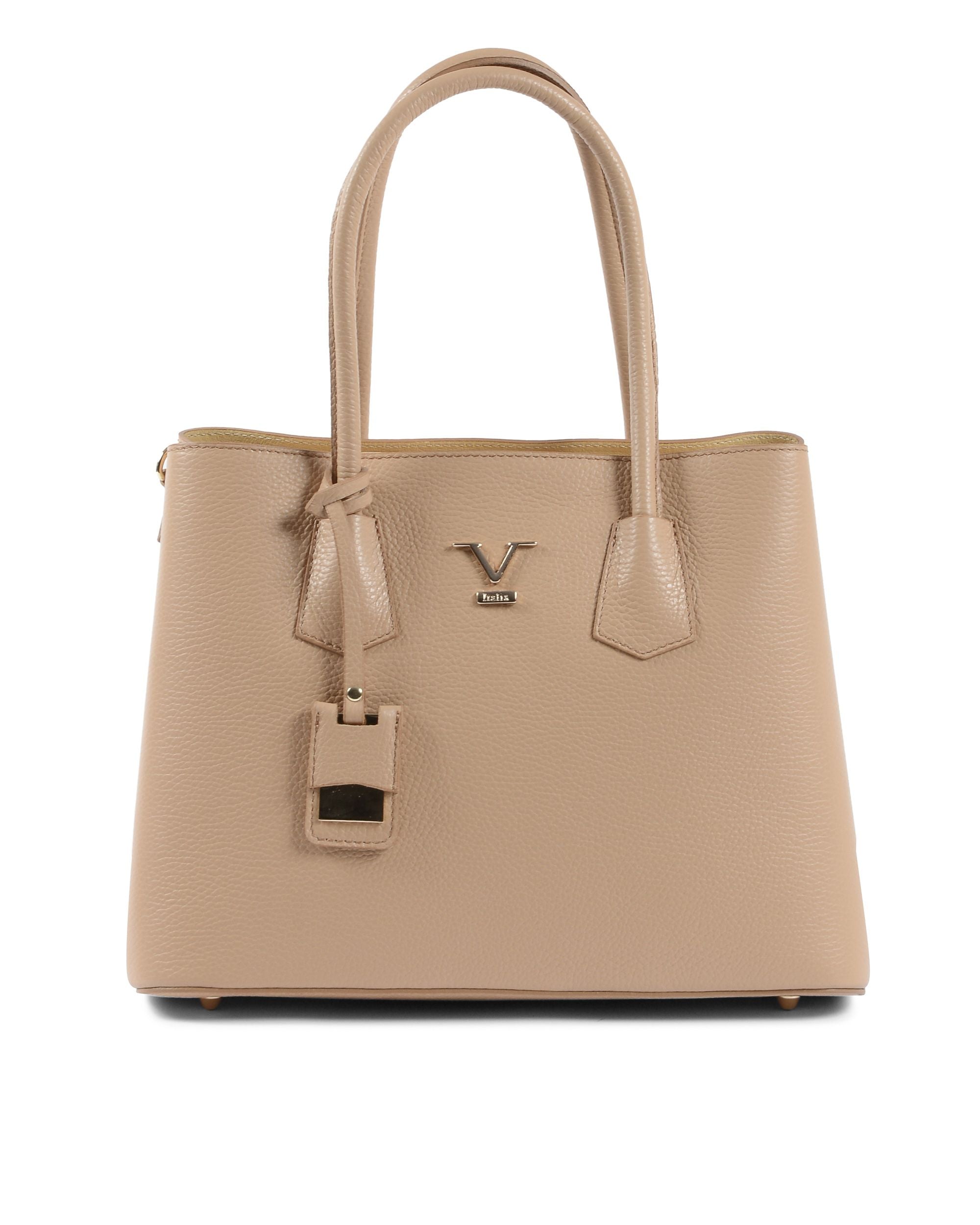 V Italia Womens Handbag Beige 10510 DOLLARO SABBIA
