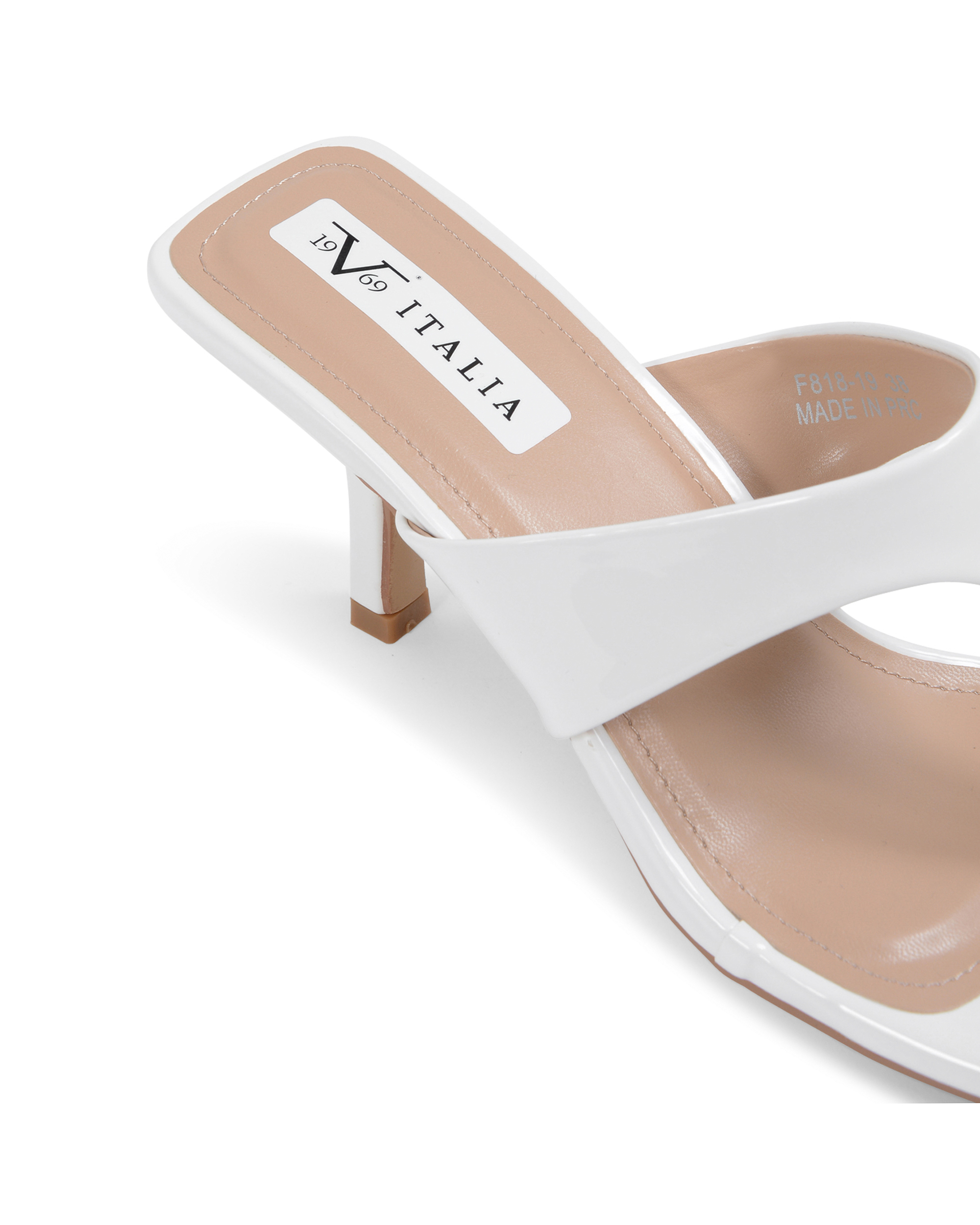 19V69 Italia Sandalia tipo mule para mujer blanca V81819 BLANCO