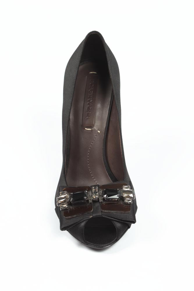 Zapatos de salón Max Azria para mujer con punta abierta MA-ISHA BLACK