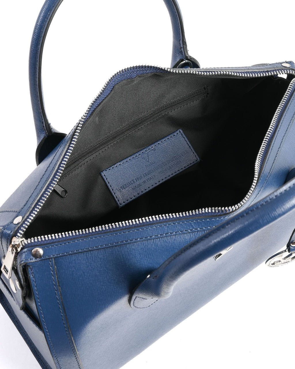 Bolso de mano para mujer V Italia Blue Jeans V014-S SAFFIANO BLUE JEANS