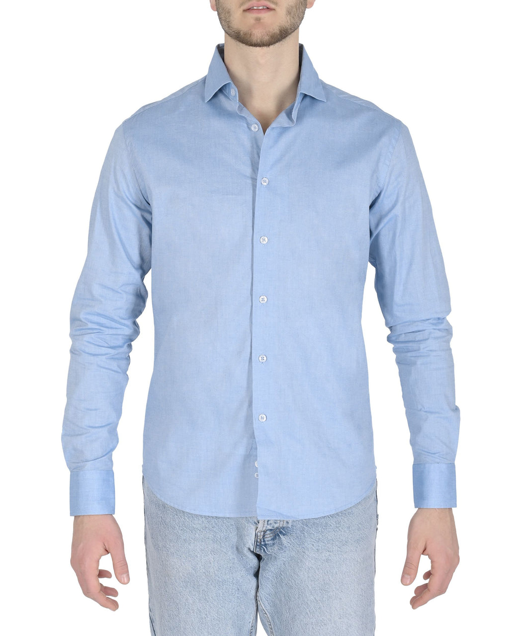 19V69 Italia Camisa Hombre FILAFIL AZUL CLARO