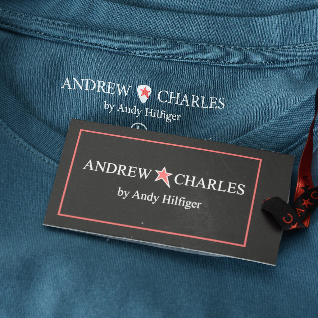 Camiseta Andrew Charles para hombre, manga corta, cuello redondo, verde, KEITA