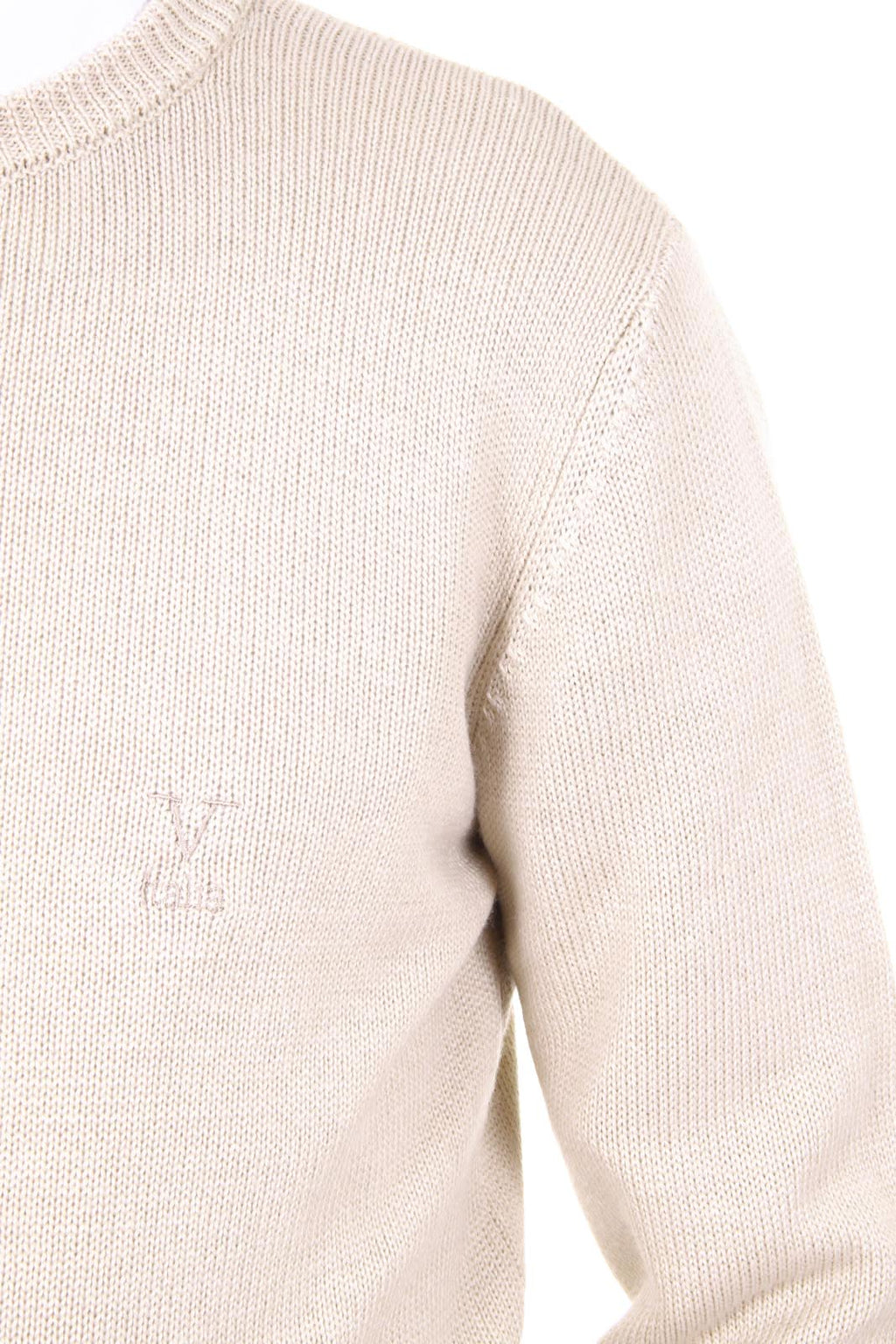V 1969 Italia jersey cuello redondo hombre 9802 GIROCOLLO SABBIA