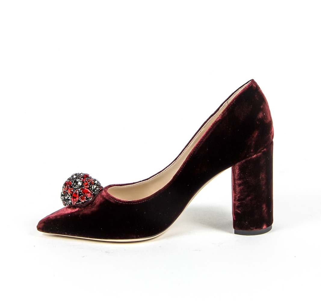 V 1969 Italia Zapatos de salón para mujer 3108220 VELLUTO BURDEOS