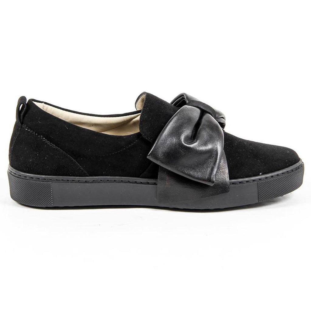 V 1969 Italia Zapatillas sin cordones para mujer 302076 CAMOSCIO NERO/NAPPA NERO