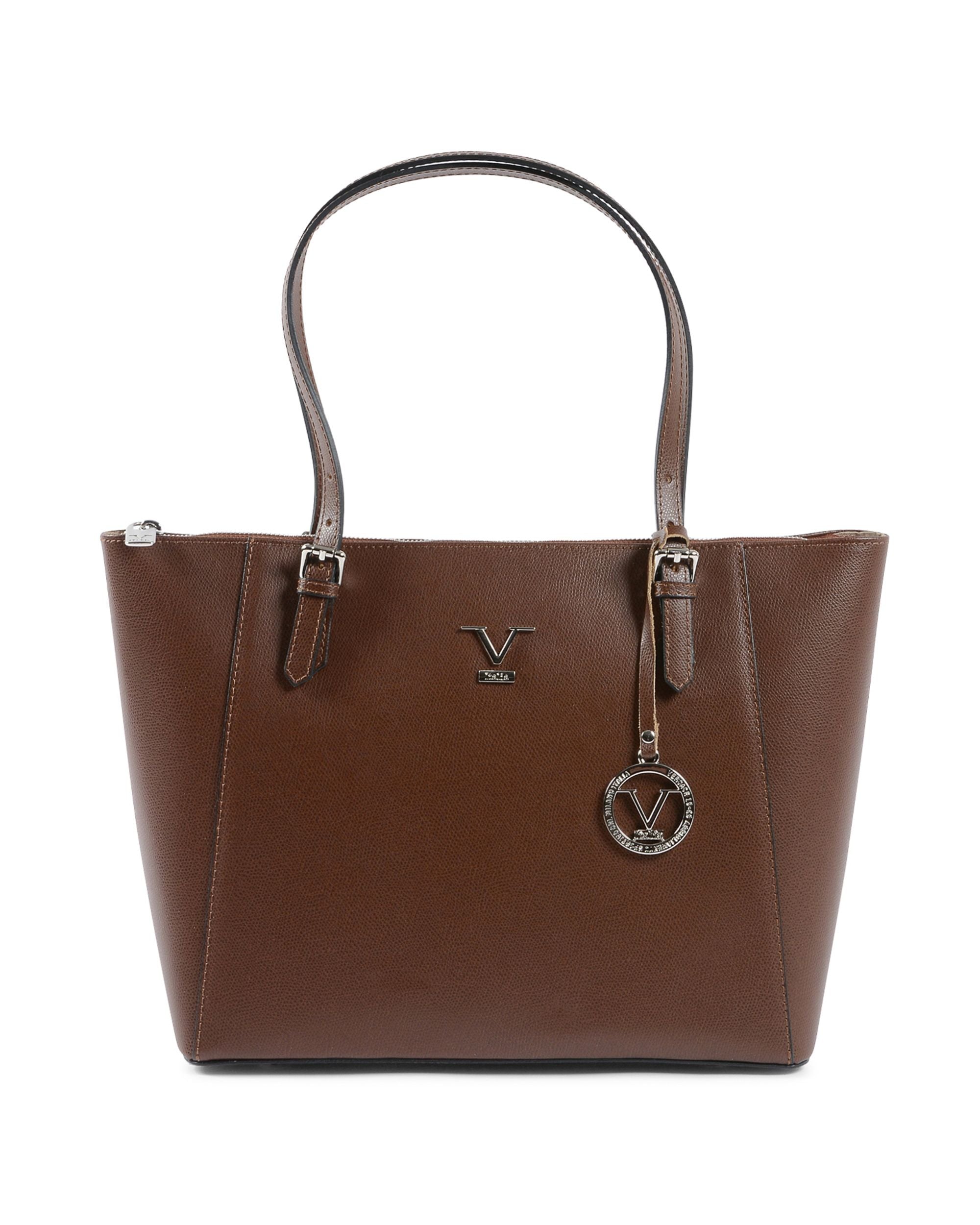 V Italia Womens Handbag Dark Brown V09 PALMELLATO CIOCCOLATO