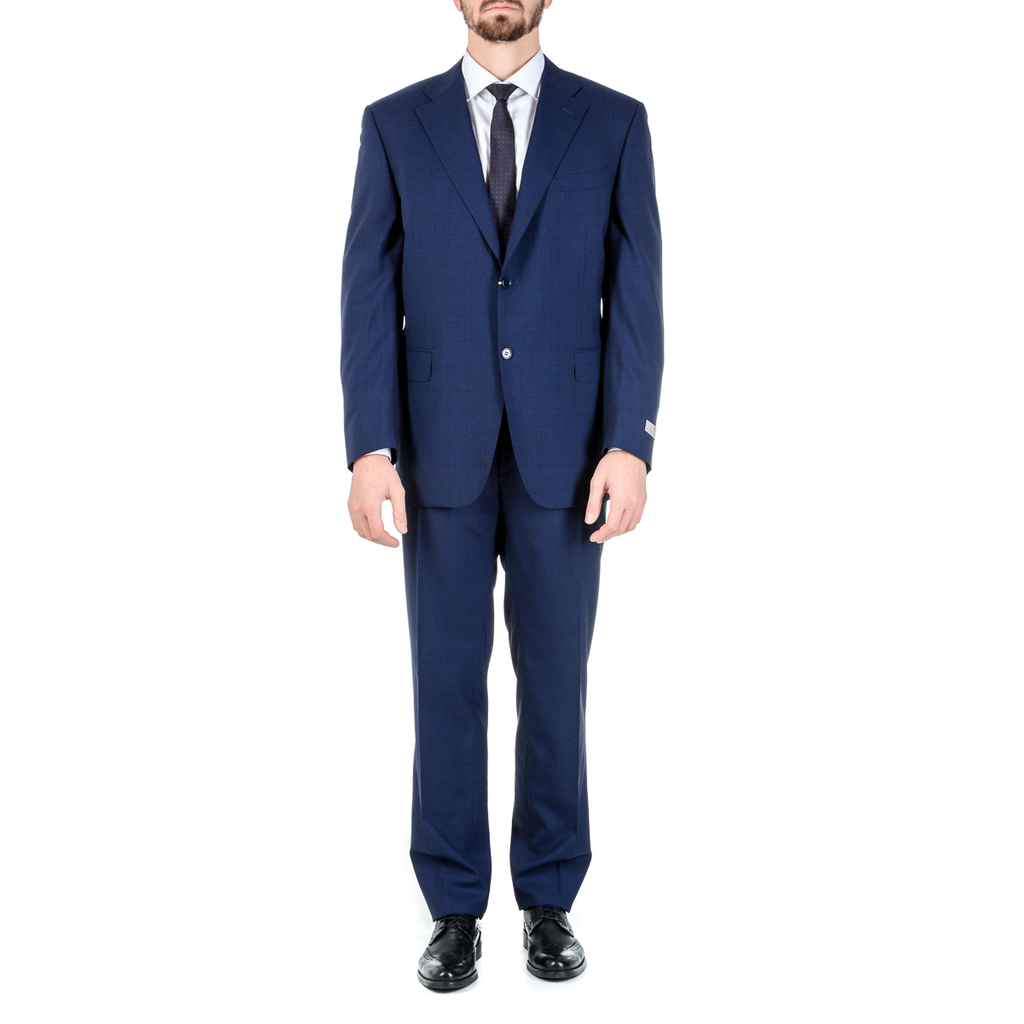 Canali Mens Suit Long Sleeves Blue