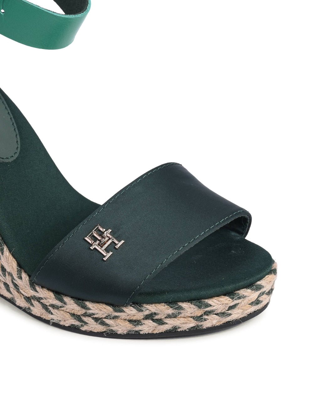 Tommy Hilfiger - Sandalias de cuña para mujer, color verde, FW0FW07914MBP