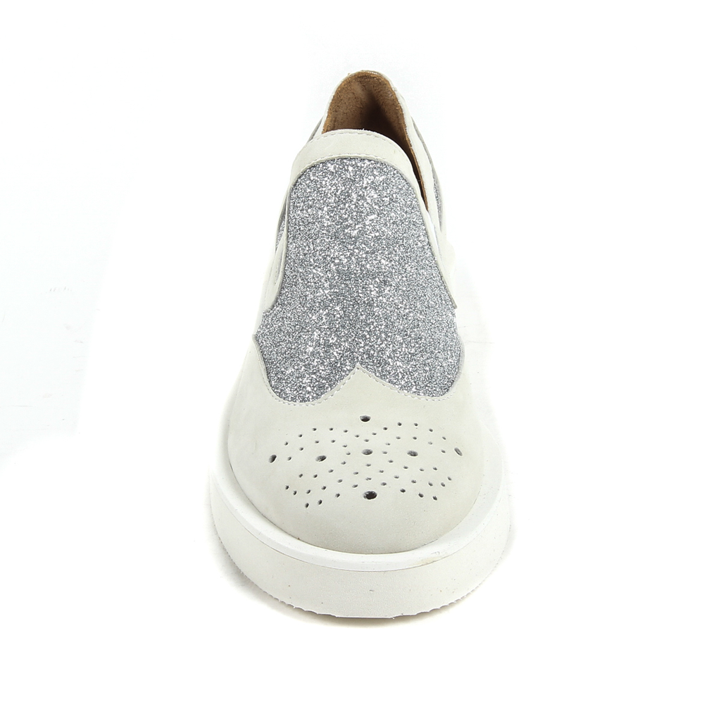 V 1969 Italia Zapatillas sin cordones para mujer 302126 NABUK YOMO MILKY GLIT ARG