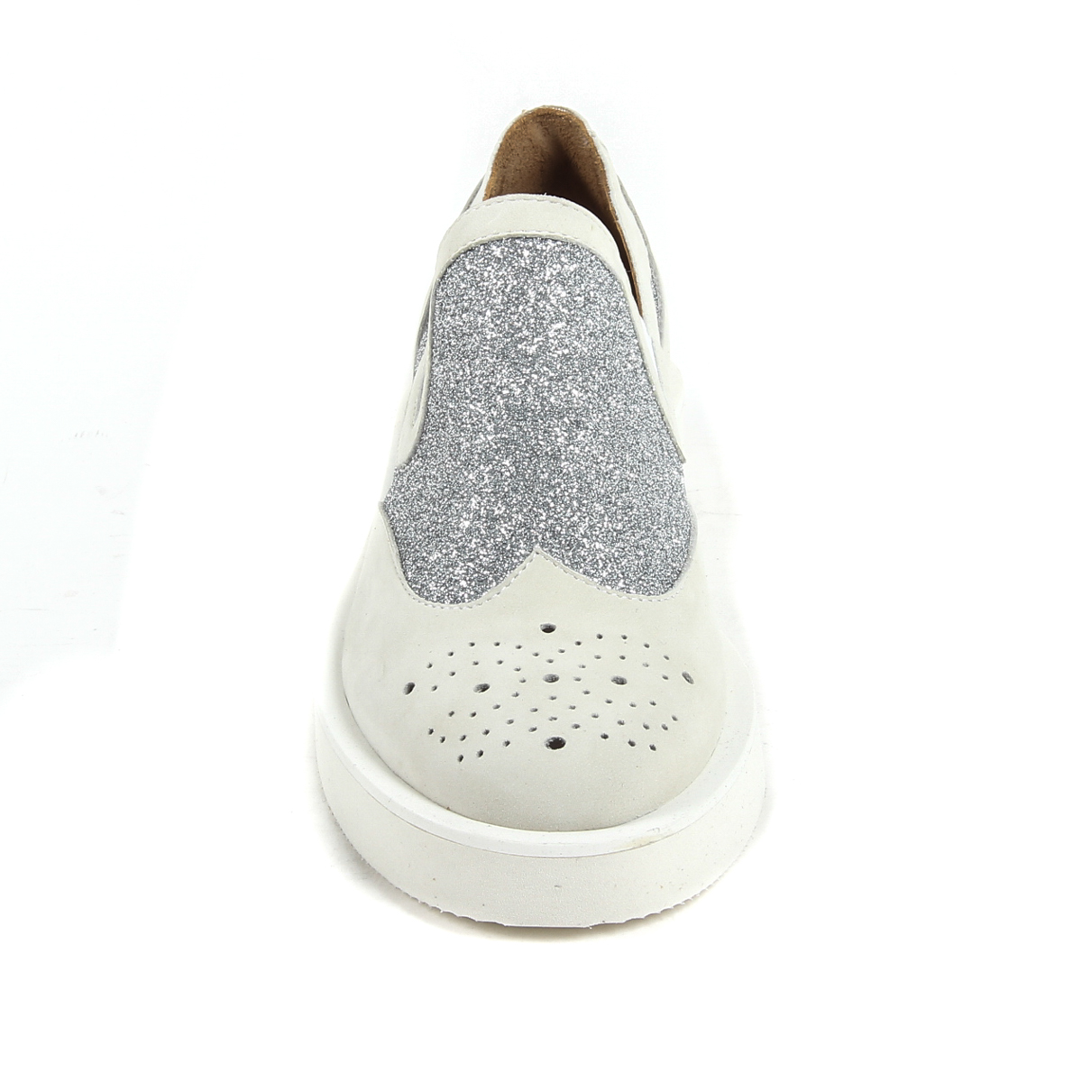 V 1969 Italia Zapatillas sin cordones para mujer 302126 NABUK YOMO MILKY GLIT ARG