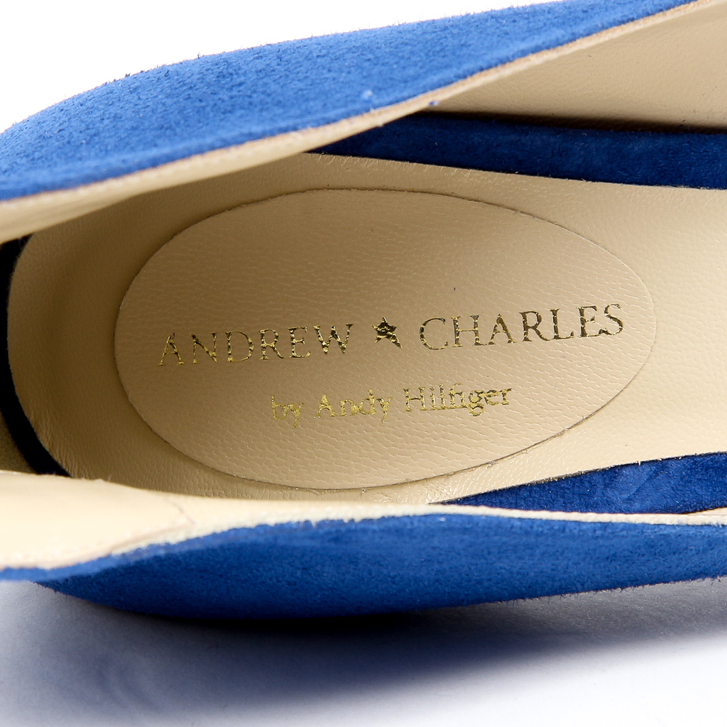 Andrew Charles Womens Pump Open Toe Blue DAFNE