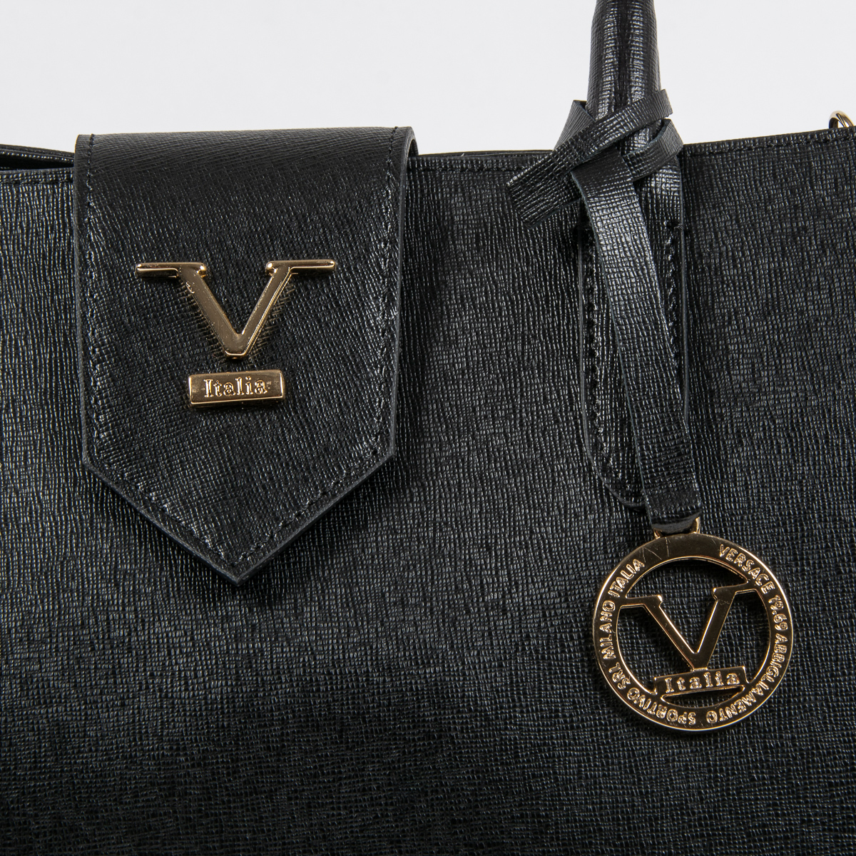 Bolso de mano para mujer V 1969 Italia negro TURNER