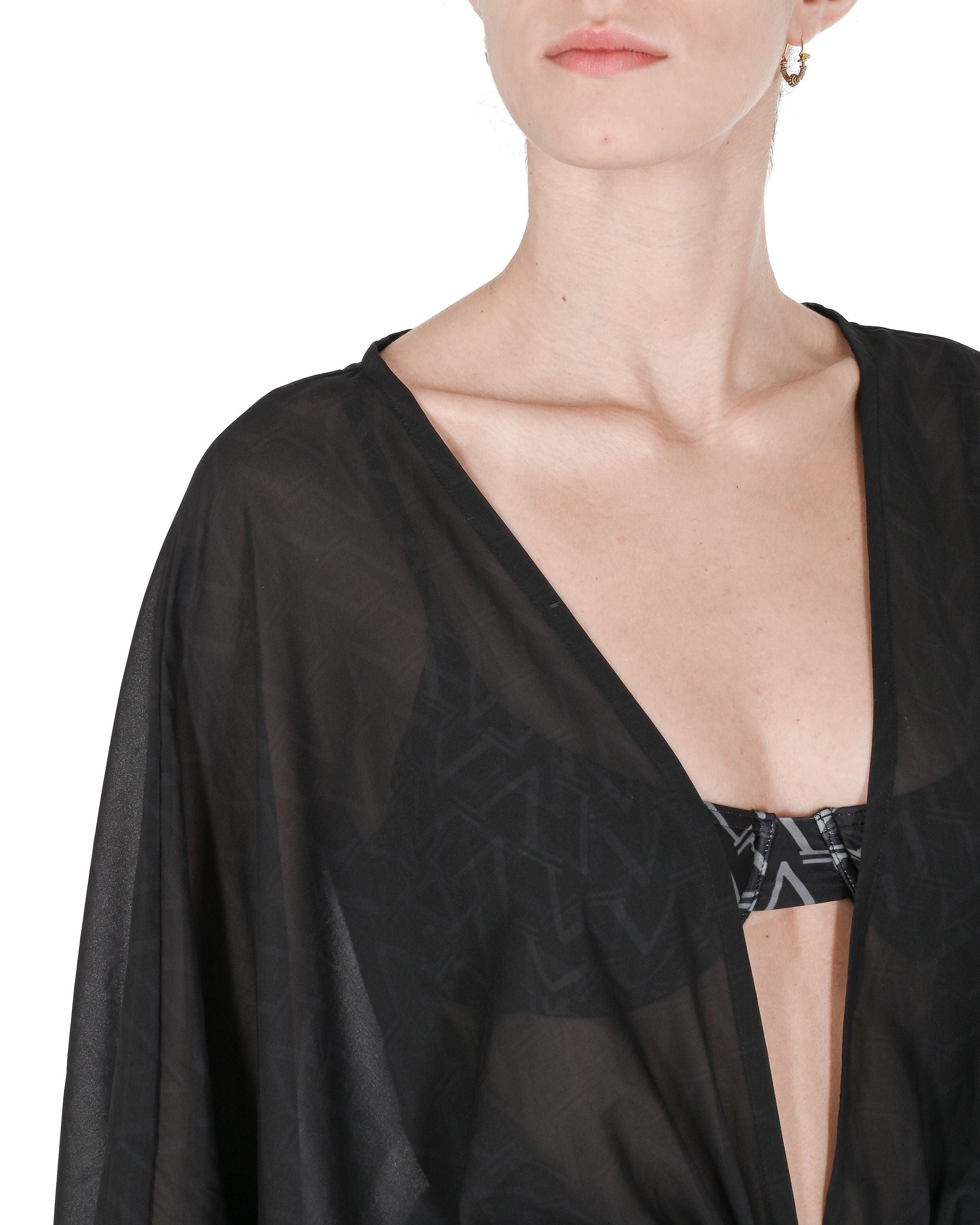 19V69 Italia Womens Swimwear Chiffon Caftan VSC1WCU03 BLACK