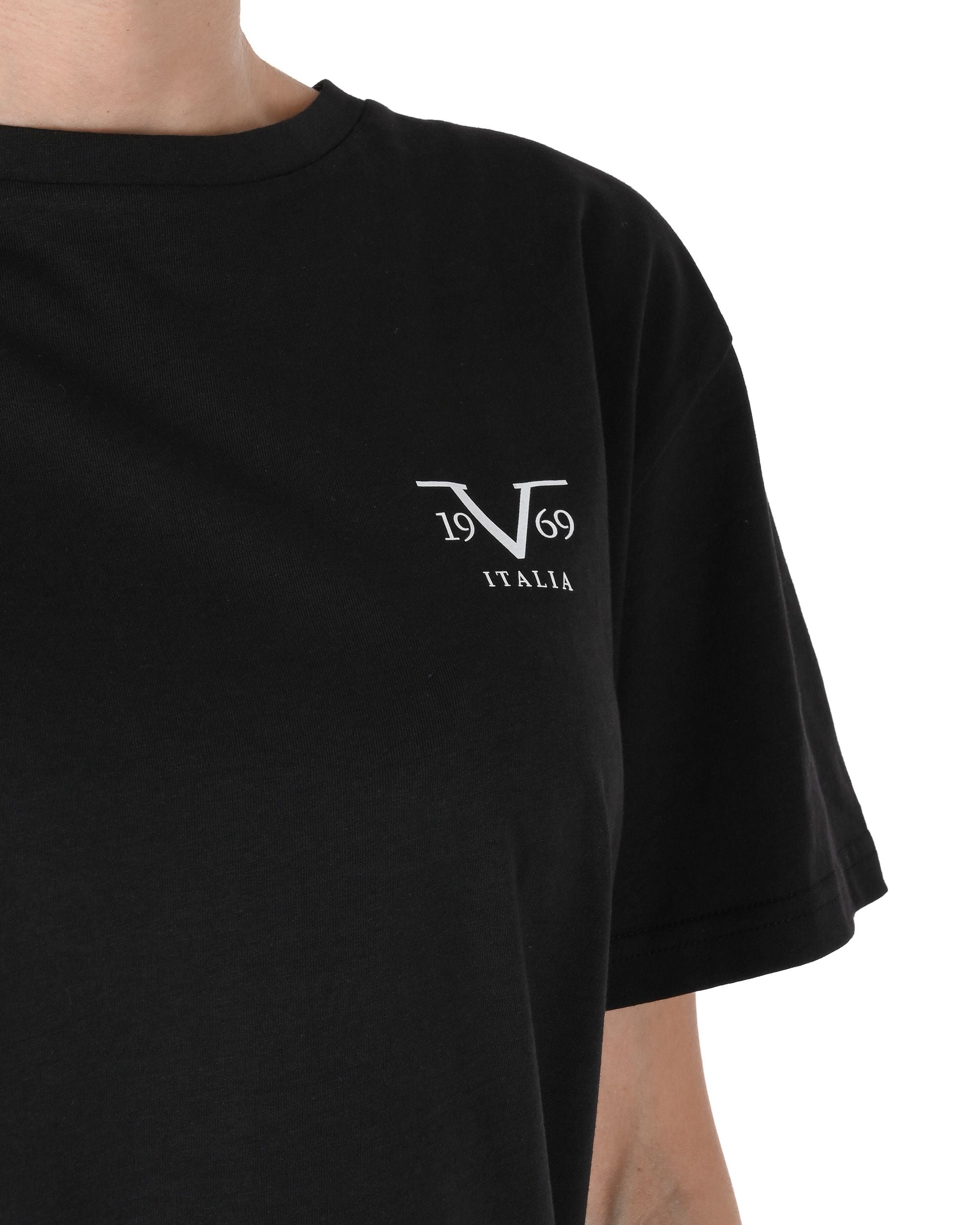 19V69 Italia Womens Long T-Shirt VSC1WTS01 BLACK
