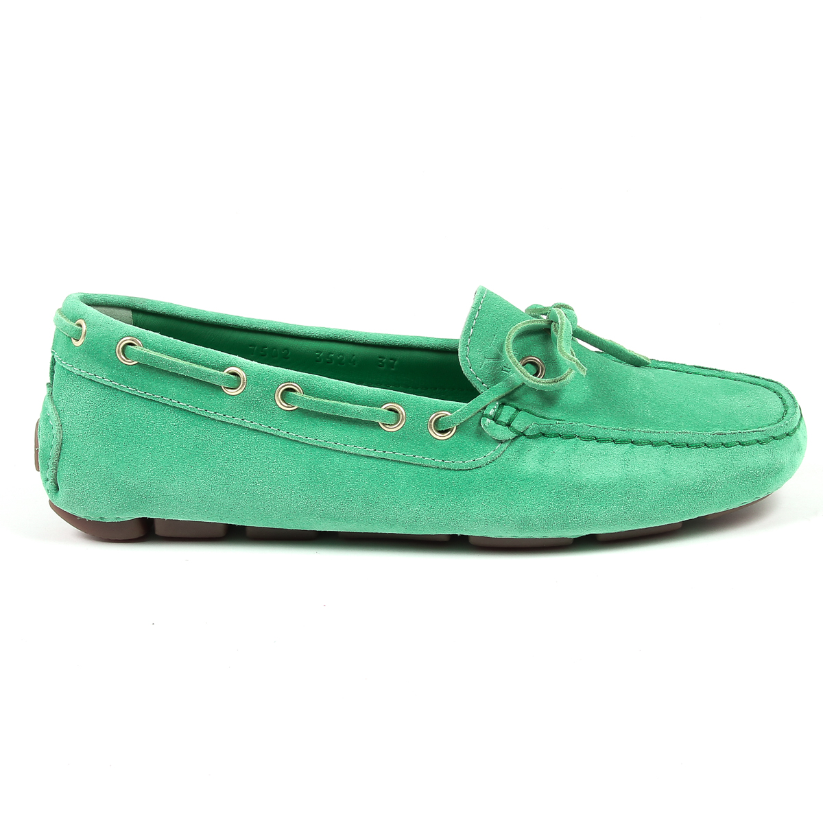 Mocasines V 1969 Italia para mujer, color verde PISA