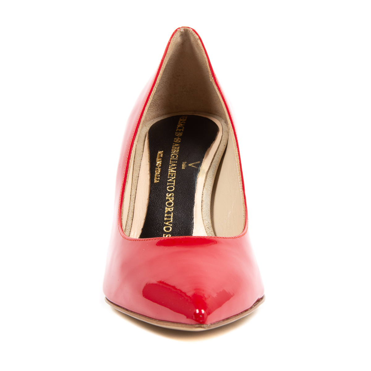 V 1969 Italia Zapatos de salón para mujer PINTURA roja