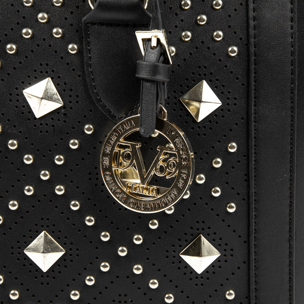 Bolso de mano para mujer V 1969 Italia negro ROBERTA
