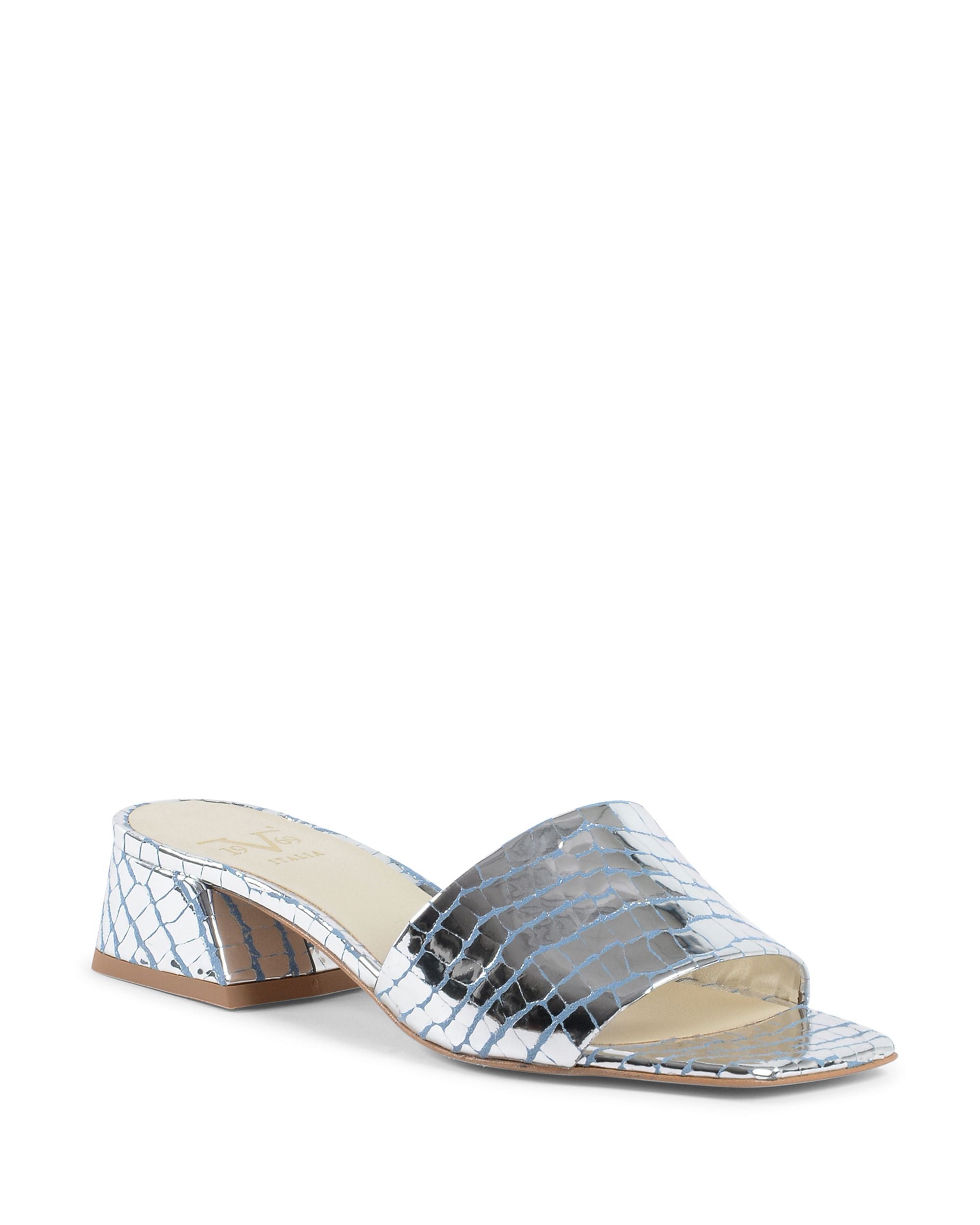 19V69 Italia Sandalia Mujer Plata NEPER PITONE CELESTE ARGENTO