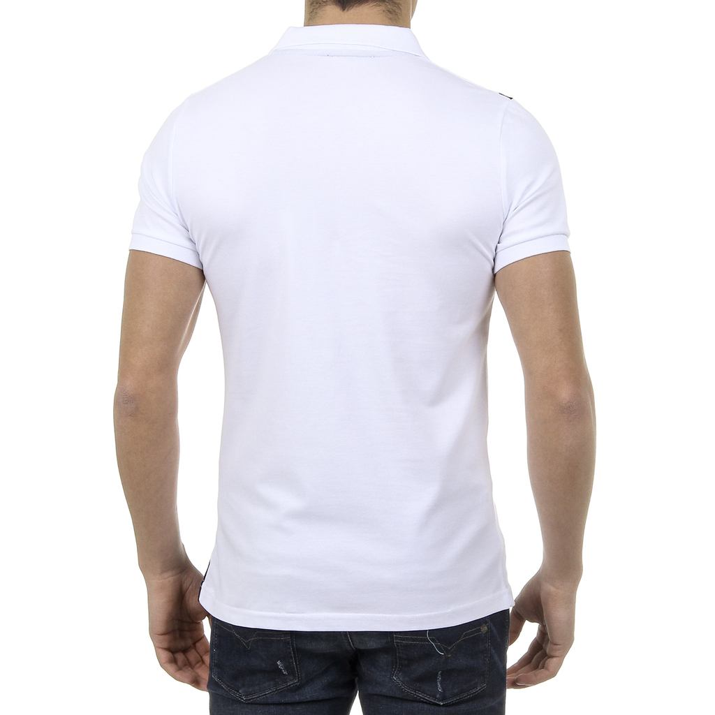 Polo Ufford & Suffolk Polo Club para hombre, manga corta, US004, blanco