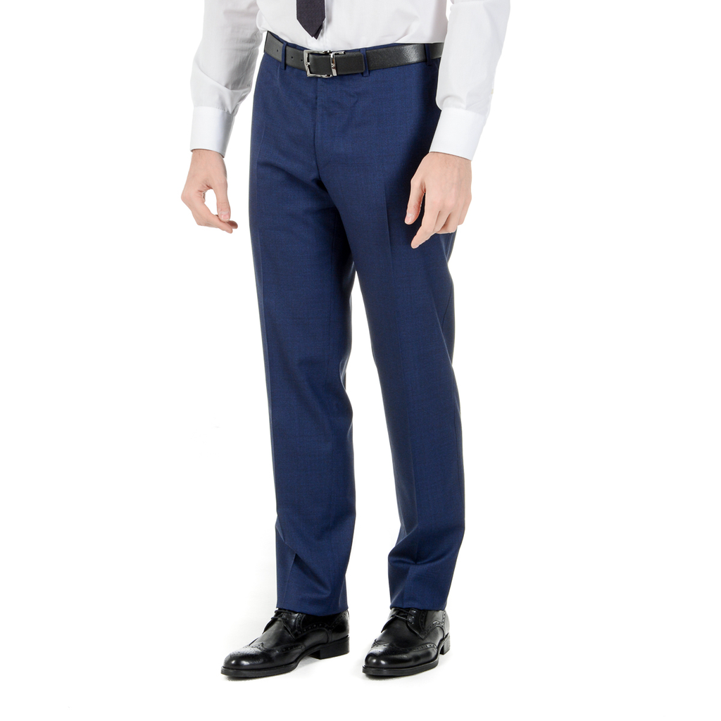 Canali Mens Suit Long Sleeves Blue Super 150's