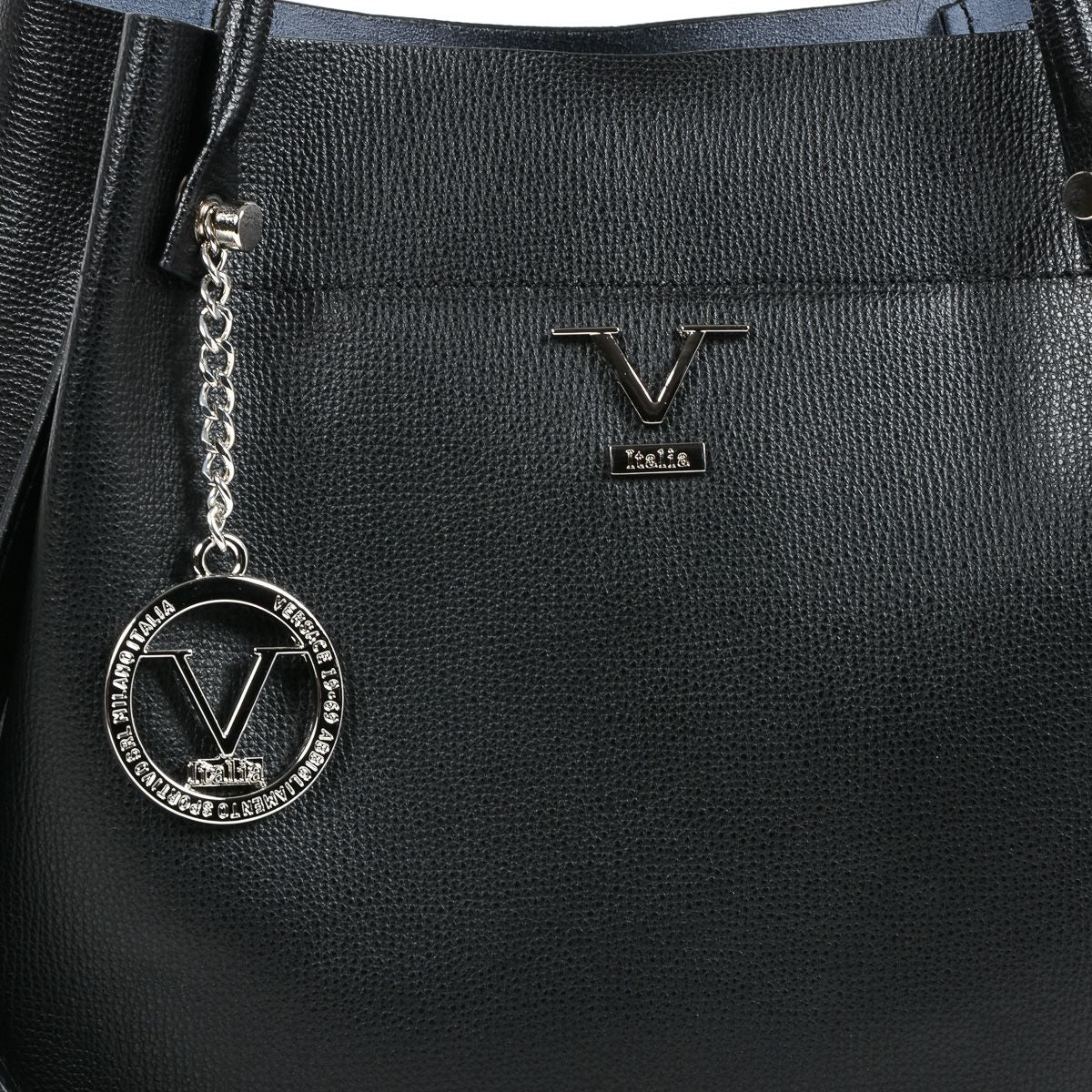 Bolso de mano para mujer V 1969 Italia negro TATIANA