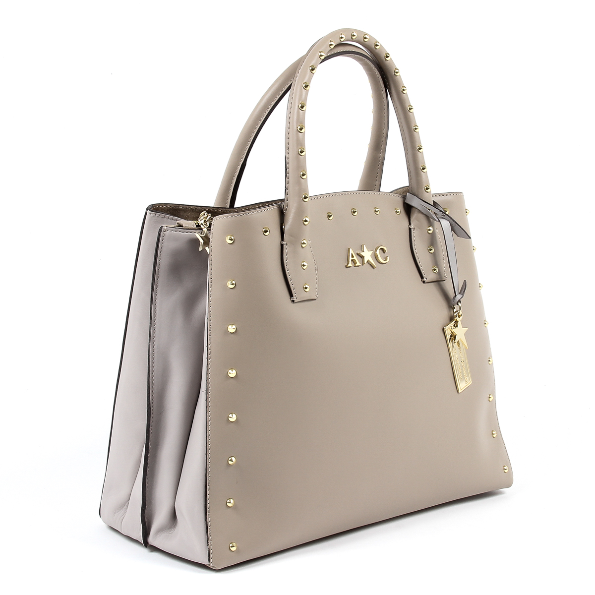 Andrew Charles Womens Handbag Taupe NELLY