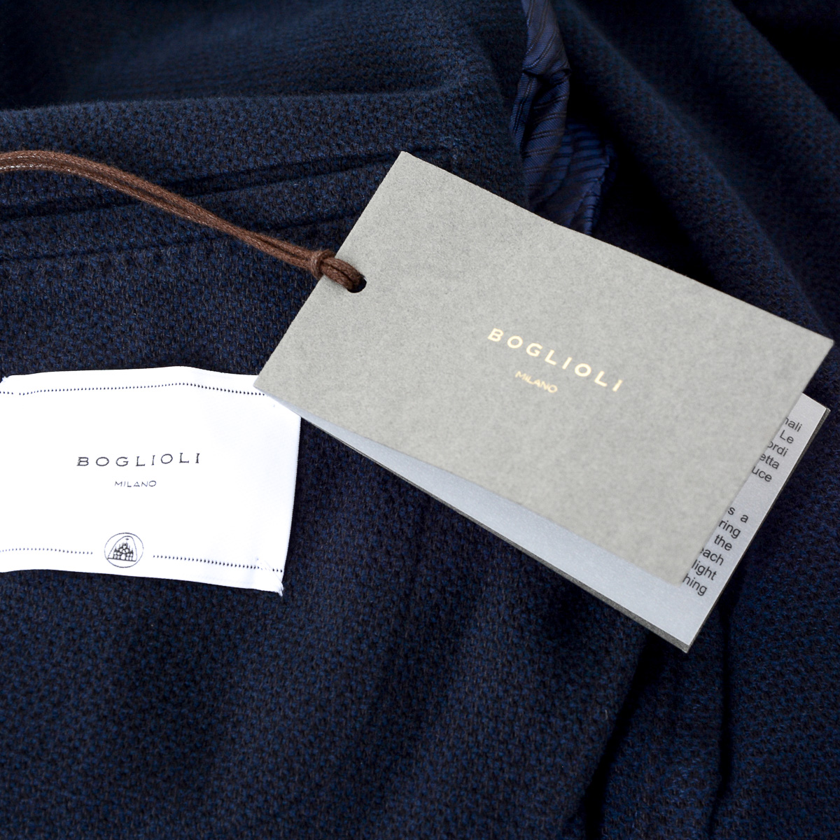 Chaqueta Boglioli Milano para hombre, manga larga, azul oscuro