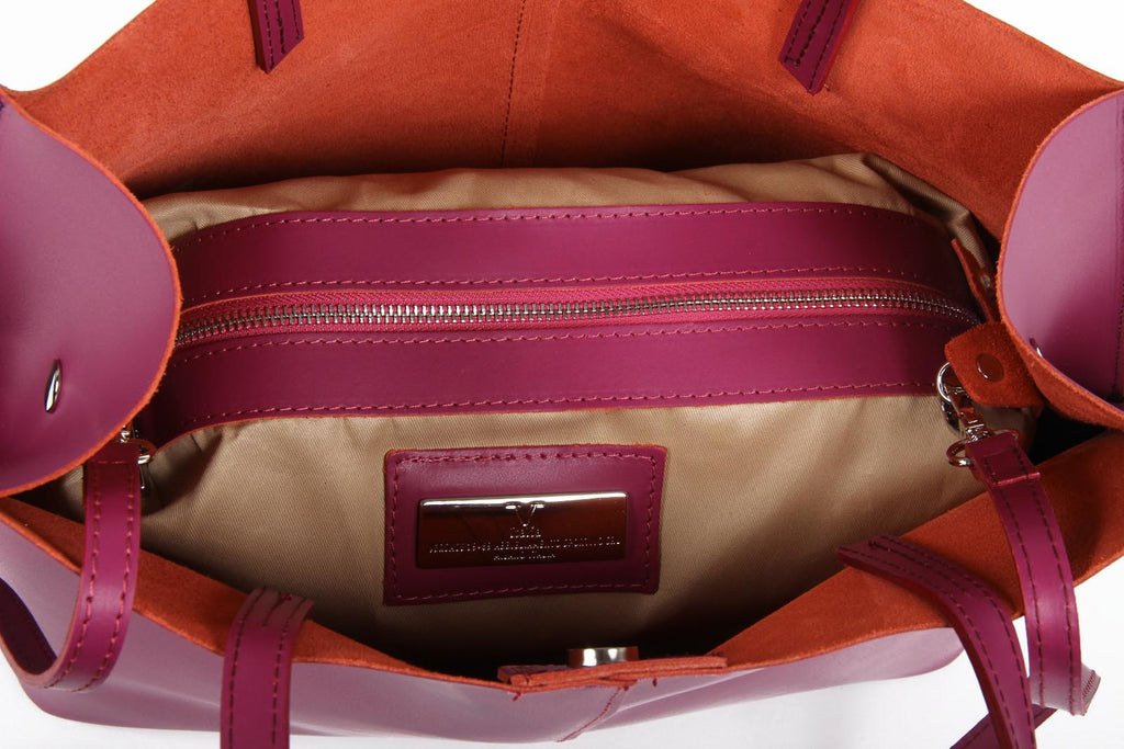 V 1969 Italia Bolso de mujer V002 RUGA FUXIA