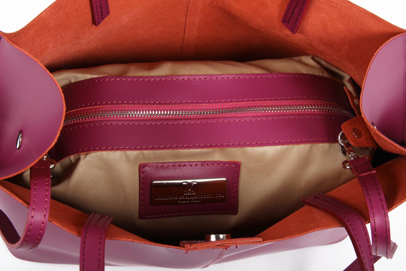 V 1969 Italia Bolso de mujer V002 RUGA FUXIA