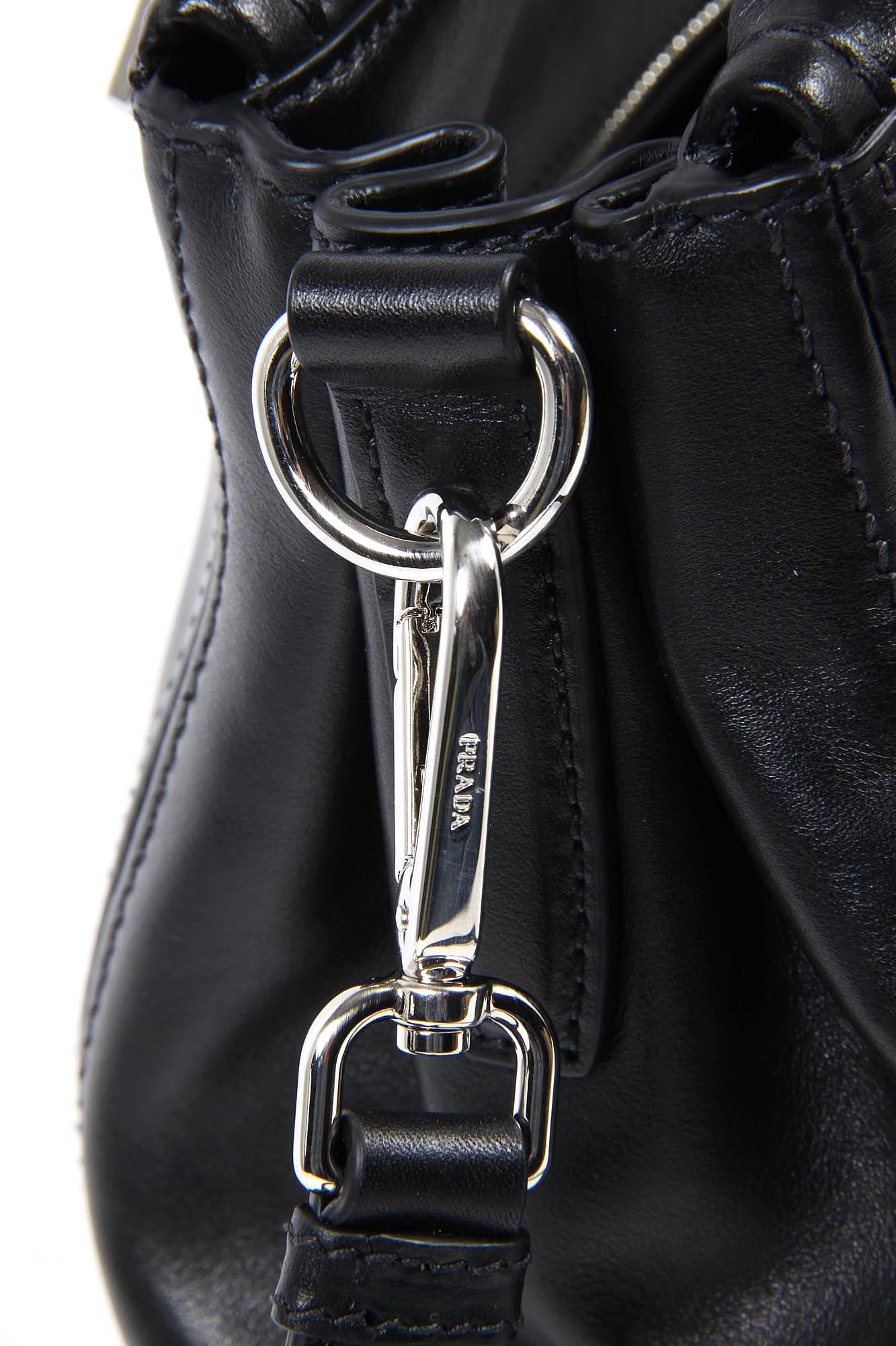 Bolso de compras Prada BN2866 Nero Soft Calf