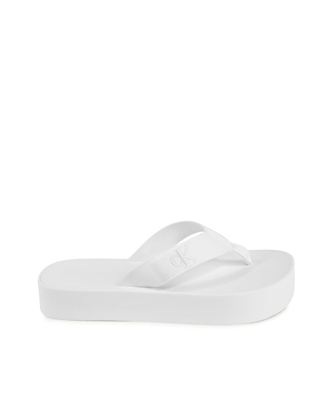Chanclas Calvin Klein para mujer blancas YW0YW01398YBR