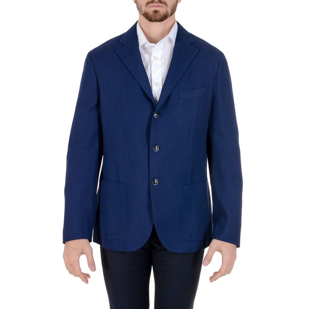 Chaqueta Barba Napoli para hombre de manga larga azul