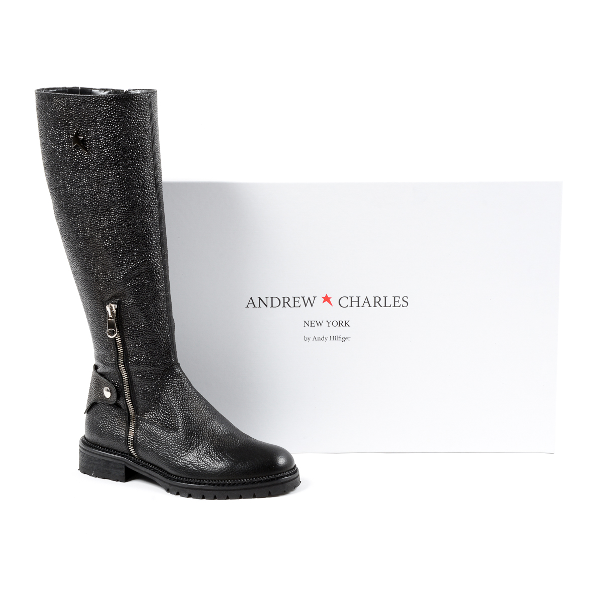 Andrew Charles Womens High Boot Dark Grey SUZI