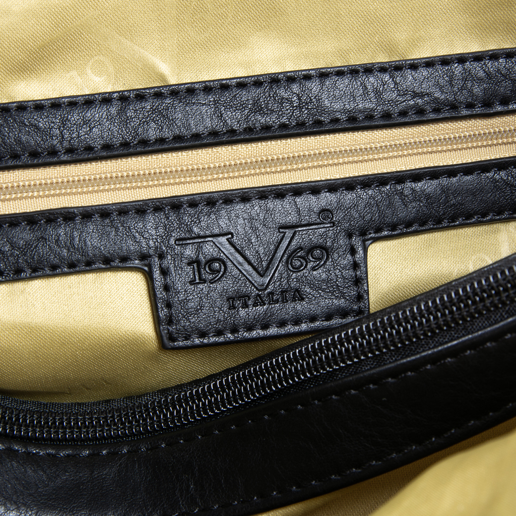 Bolso de mano para mujer V 1969 Italia negro REBECCA