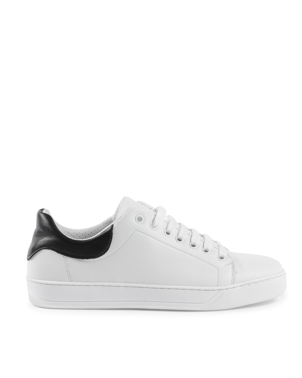 19V69 Italia Mens Sneaker White Black 2120 PELLE BIANCO PELLE NERO