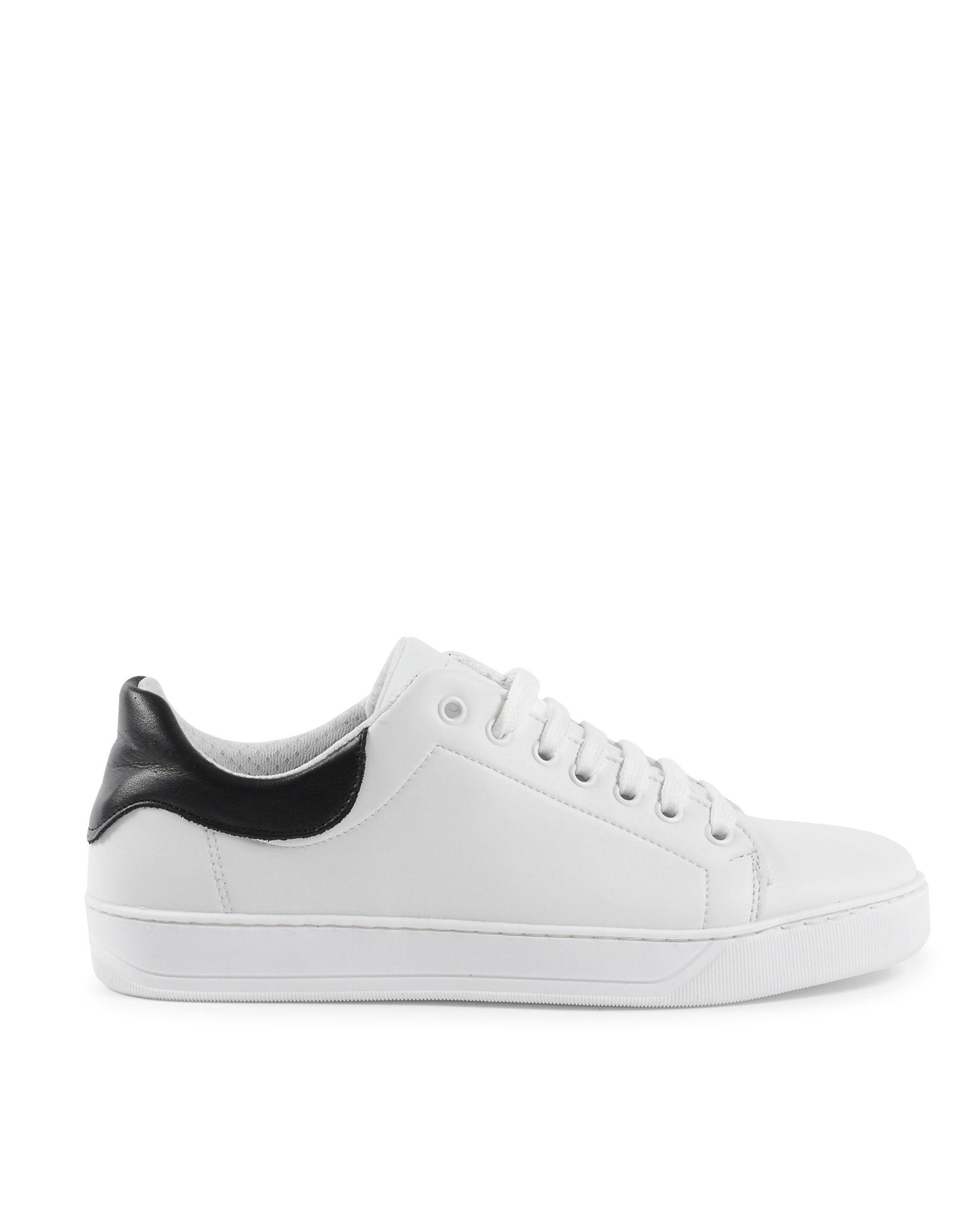 19V69 Italia Mens Sneaker White Black 2120 PELLE BIANCO PELLE NERO