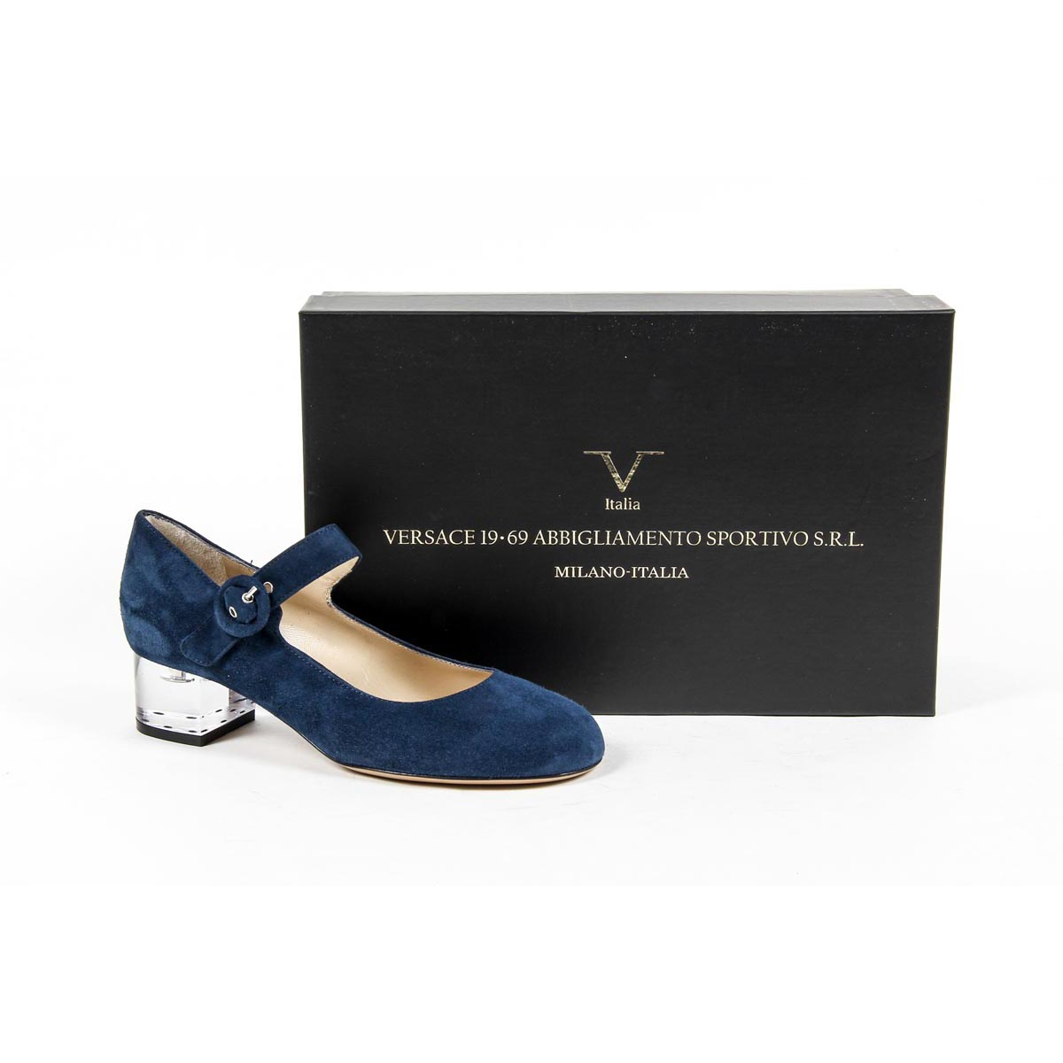 V 1969 Italia Zapatos Mary Jane para mujer 312132 CAMOSCIO BLEU