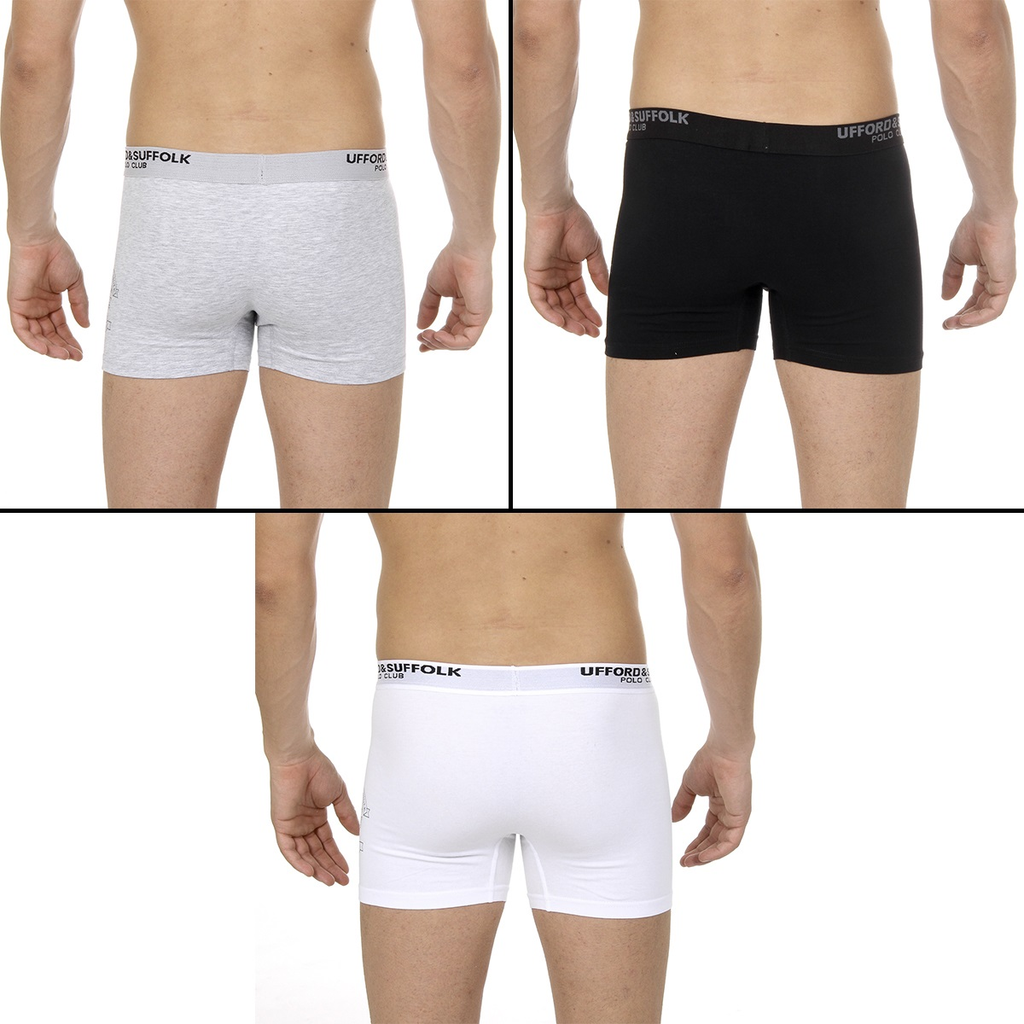 Pack de tres calzoncillos tipo bóxer para hombre del Ufford & Suffolk Polo Club US200