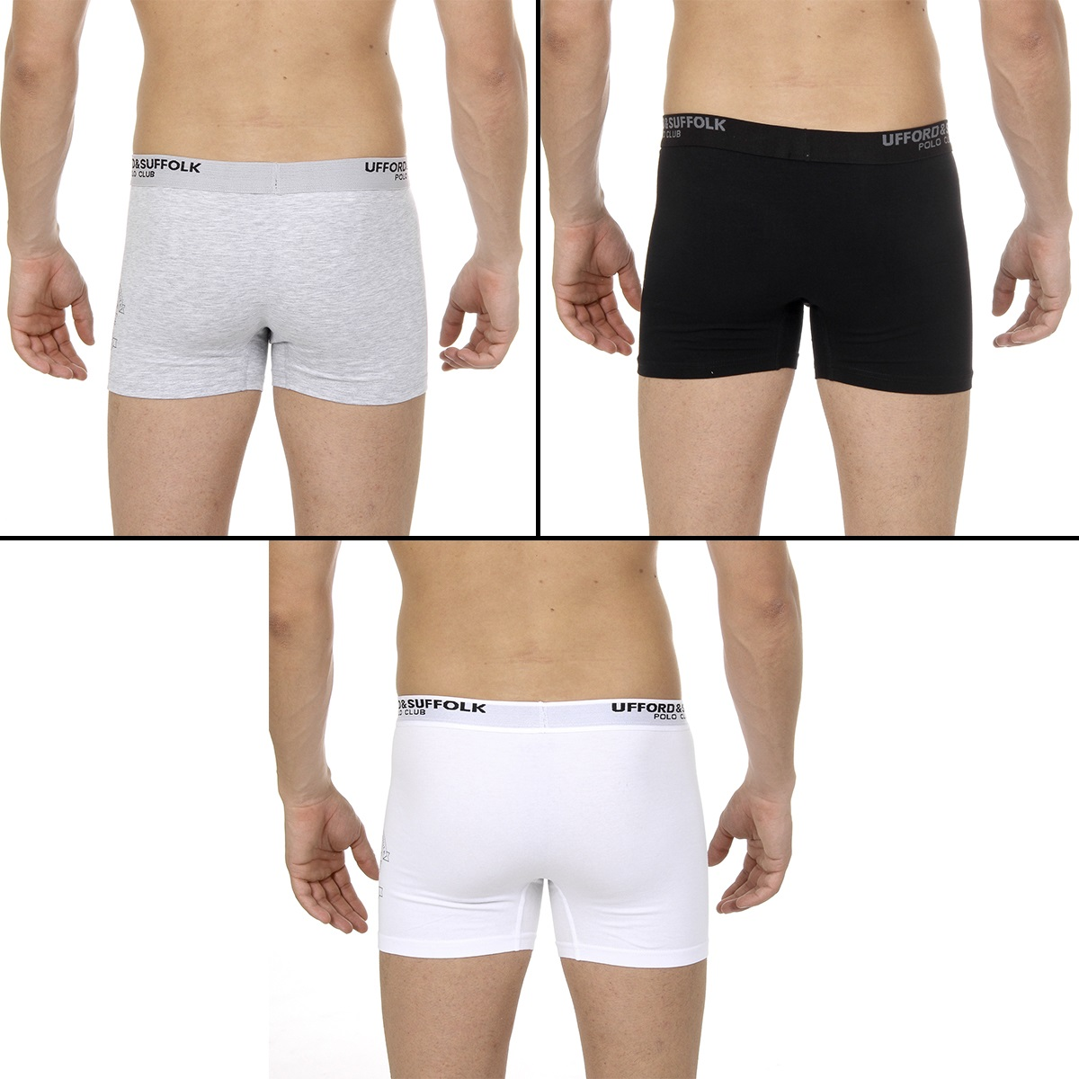 Pack de tres calzoncillos tipo bóxer para hombre del Ufford & Suffolk Polo Club US200