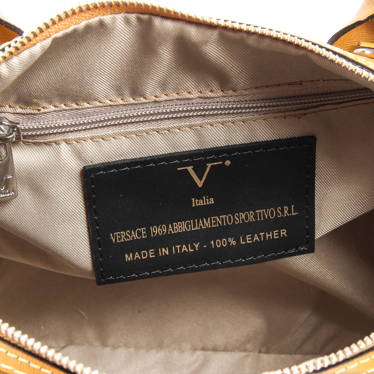 Bolso de mano para mujer V 1969 Italia V014-S SAFFIANO SENAPE V2