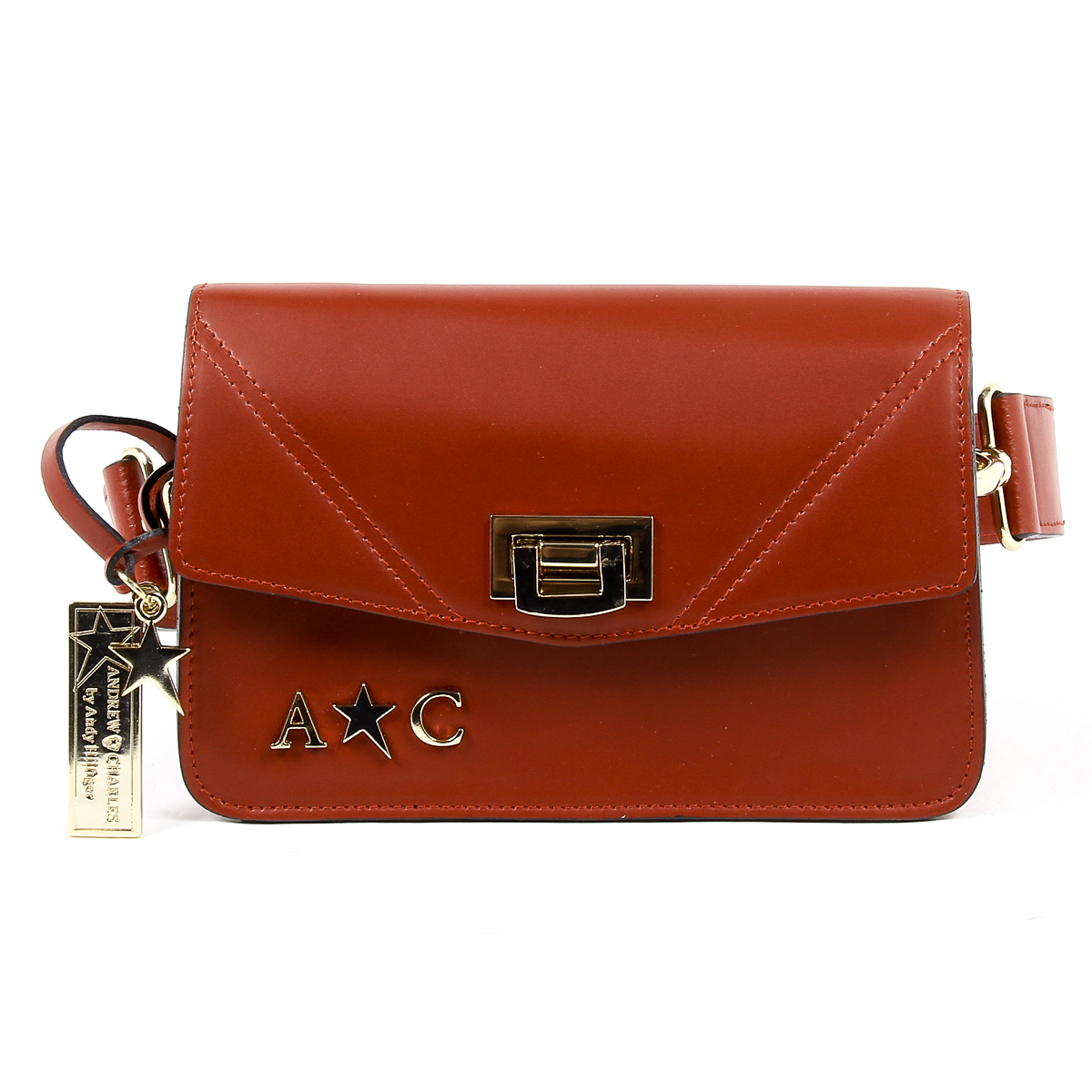Bolso de mano Andrew Charles para mujer, color rojo, CAITLYN