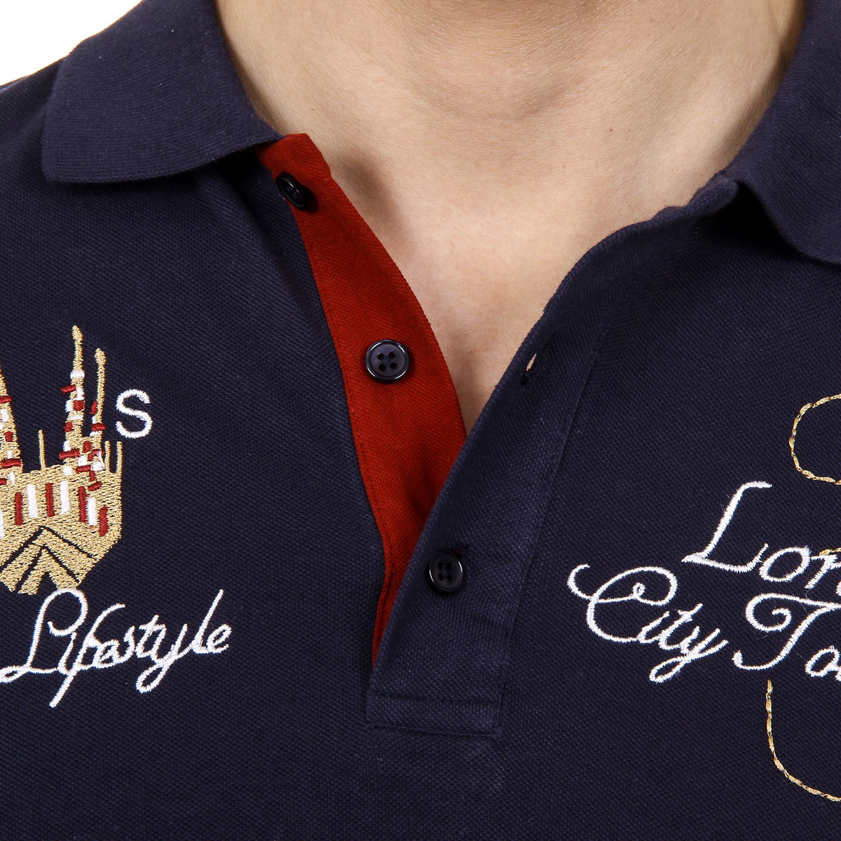 Polo Ufford & Suffolk Polo Club para hombre, manga corta, US005, azul marino