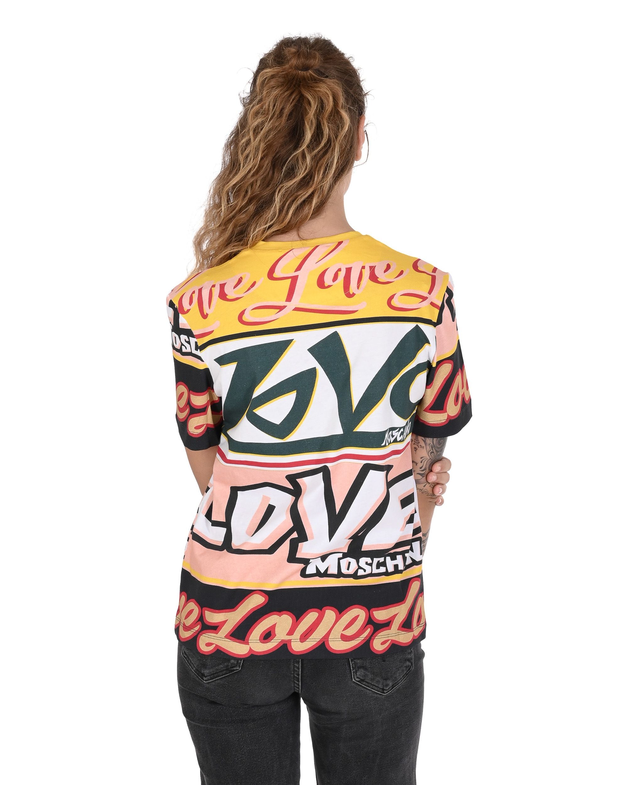 Camiseta de mujer Love Moschino W 4 H06 30 M 3876 4031 MULTILOGHI