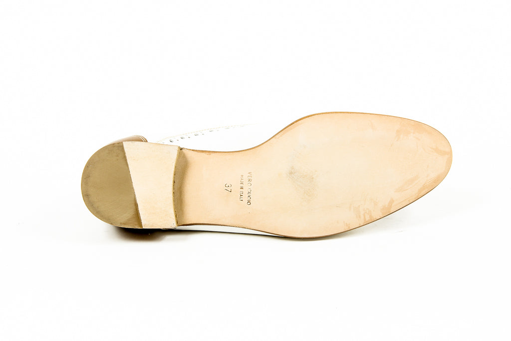 Kiton Brogue Mujer D35803 VINAP CASTANO PRESTIGE BIANCO