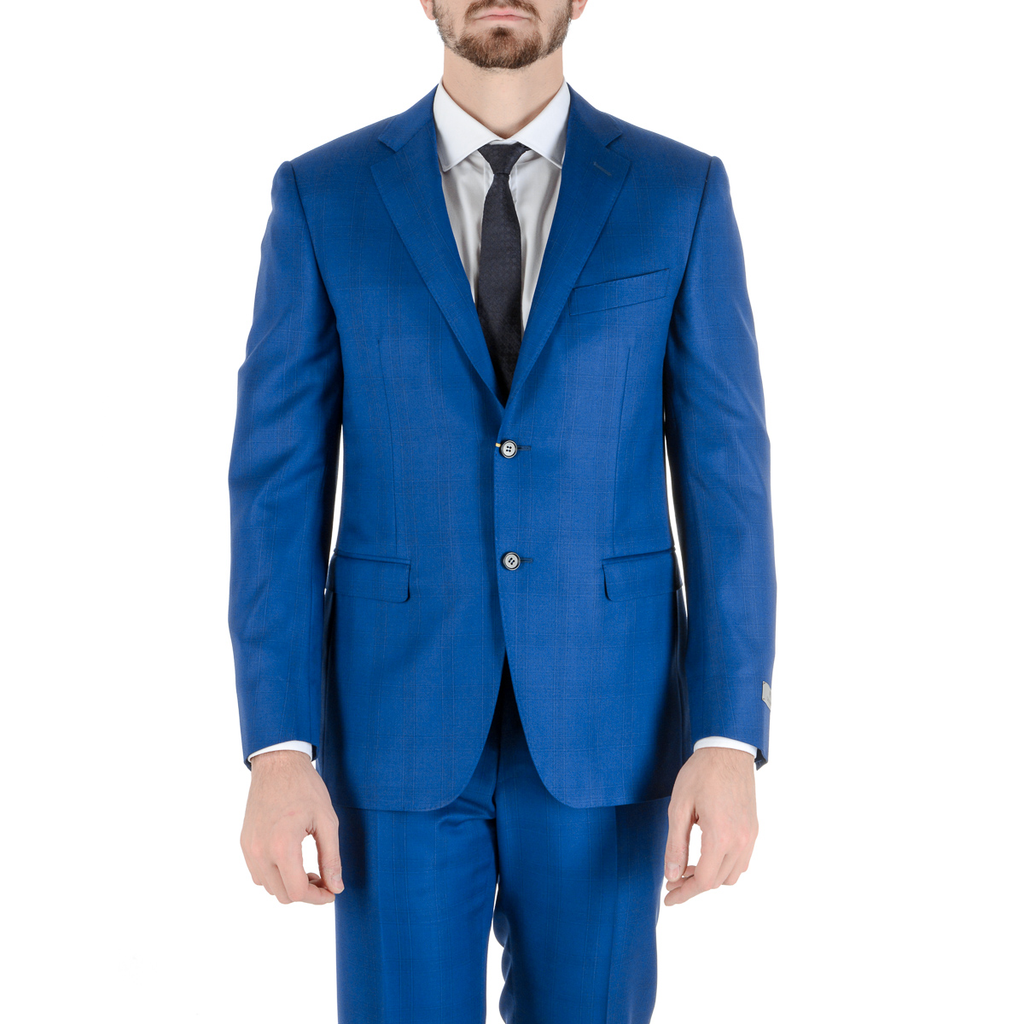 Canali Mens Suit Long Sleeves Blue