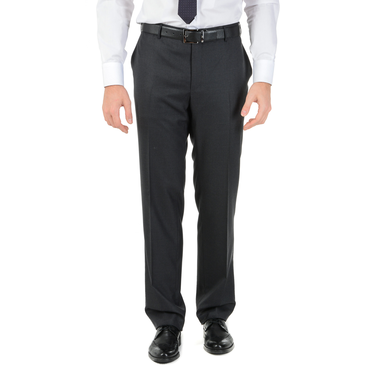 Corneliani Mens Suit Long Sleeves Dark Grey Super 160's