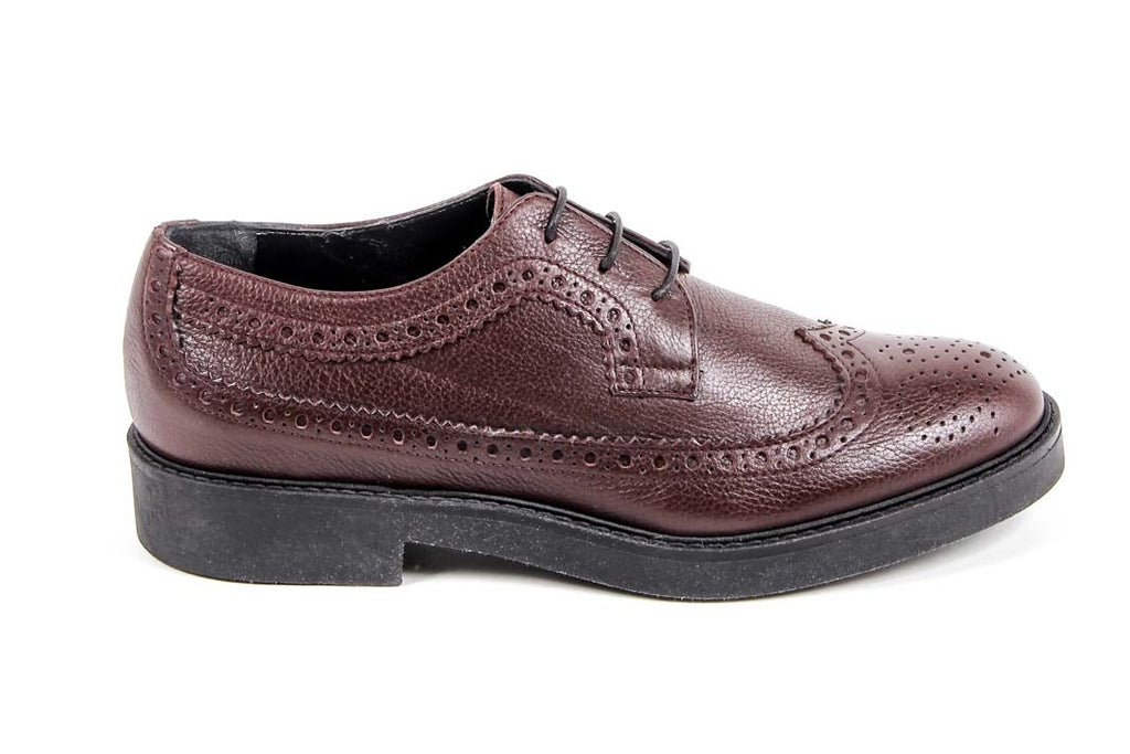 V 1969 Italia - Zapato brogue para mujer B1670 CERVO BURDEOS