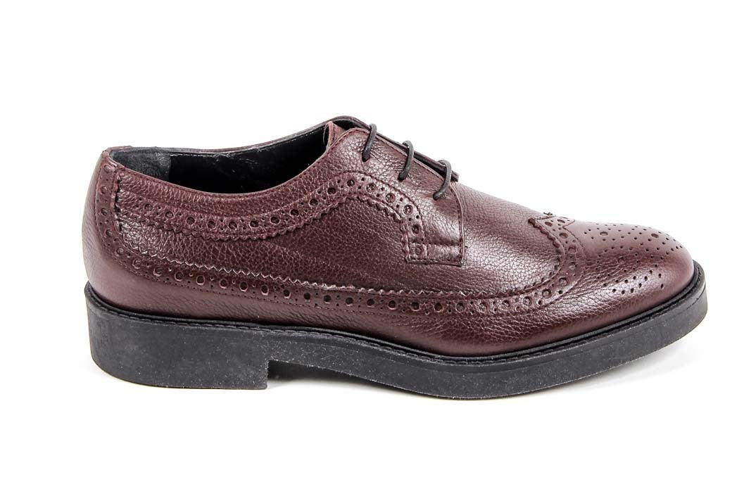 V 1969 Italia - Zapato brogue para mujer B1670 CERVO BURDEOS